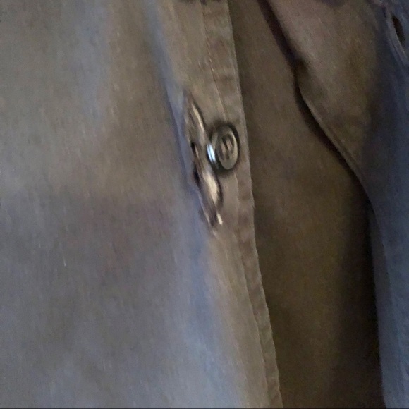 Reaction Kenneth Cole Shirt Black Button Up Short Sleeves Frayed Men's Large - Picture 16 of 16